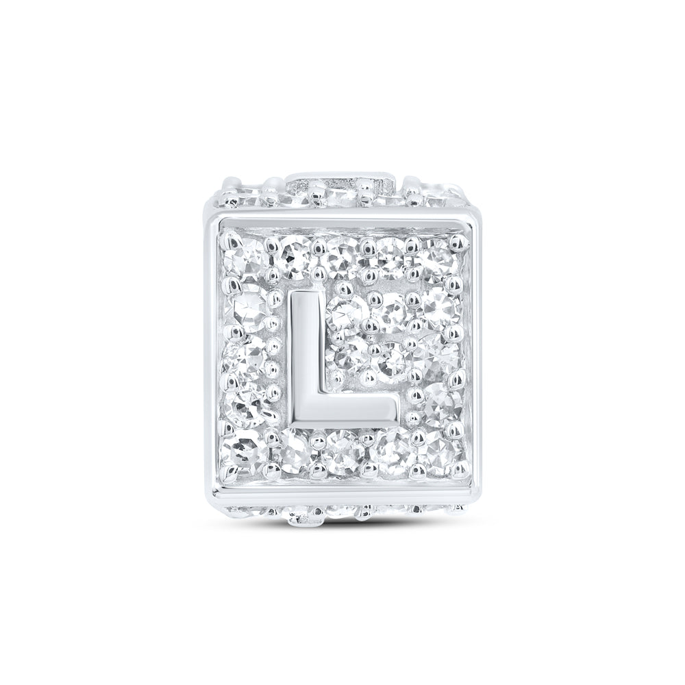 10kt Yellow Or White Or Rose Gold Diamond Fashion Initial Bracelet Box