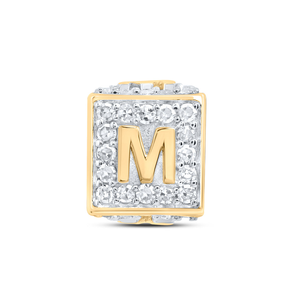 10kt Yellow Or White Or Rose Gold Diamond Fashion Initial Bracelet Box