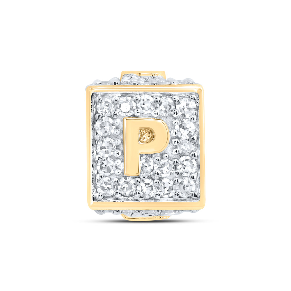 10kt Yellow Or White Or Rose Gold Diamond Fashion Initial Bracelet Box