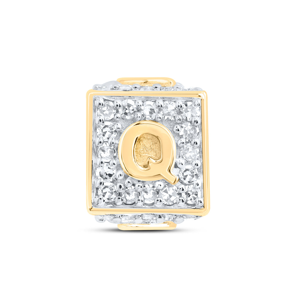10kt Yellow Or White Or Rose Gold Diamond Fashion Initial Bracelet Box