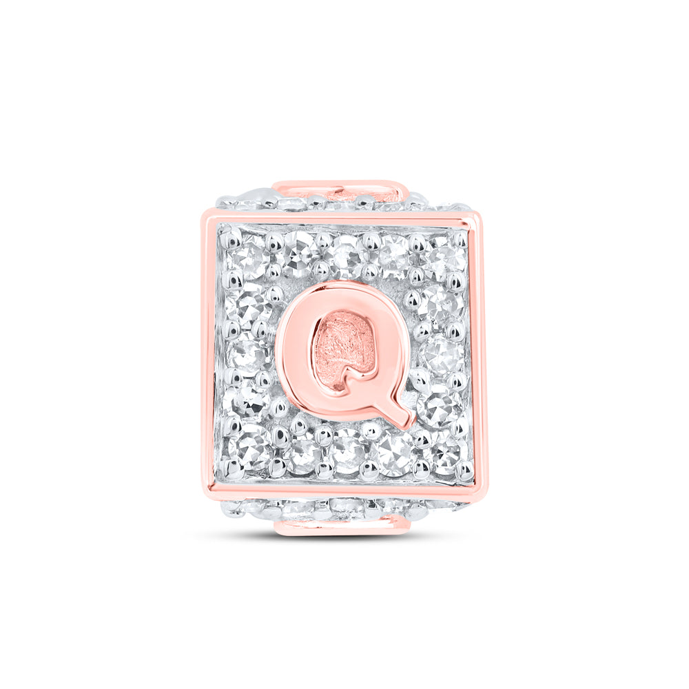 10kt Yellow Or White Or Rose Gold Diamond Fashion Initial Bracelet Box
