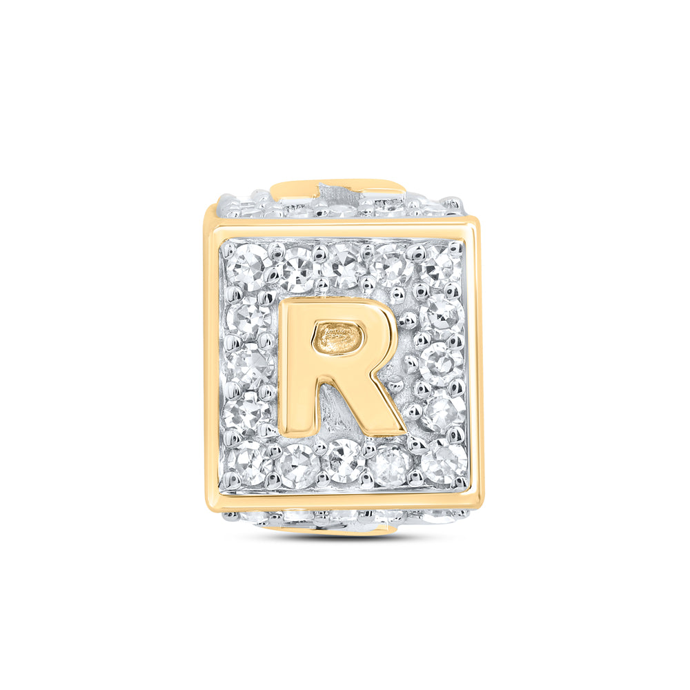 10kt Yellow Or White Or Rose Gold Diamond Fashion Initial Bracelet Box