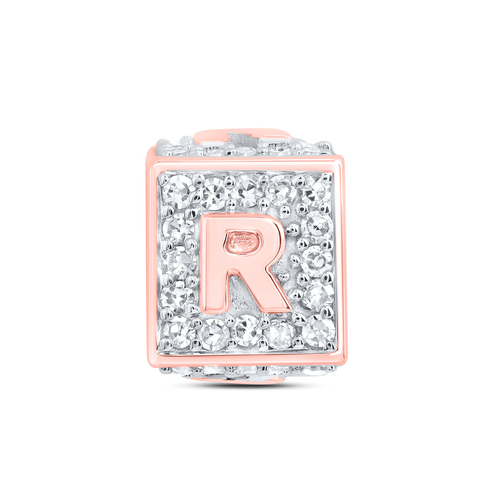 10kt Yellow Or White Or Rose Gold Diamond Fashion Initial Bracelet Box
