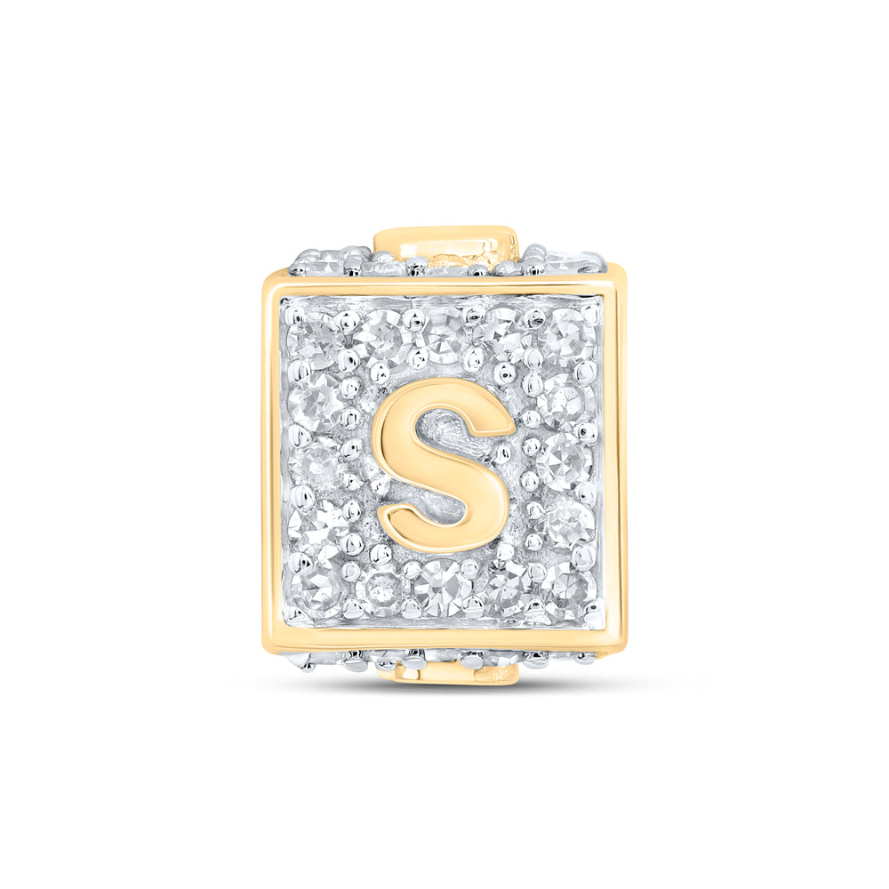 10kt Yellow Or White Or Rose Gold Diamond Fashion Initial Bracelet Box