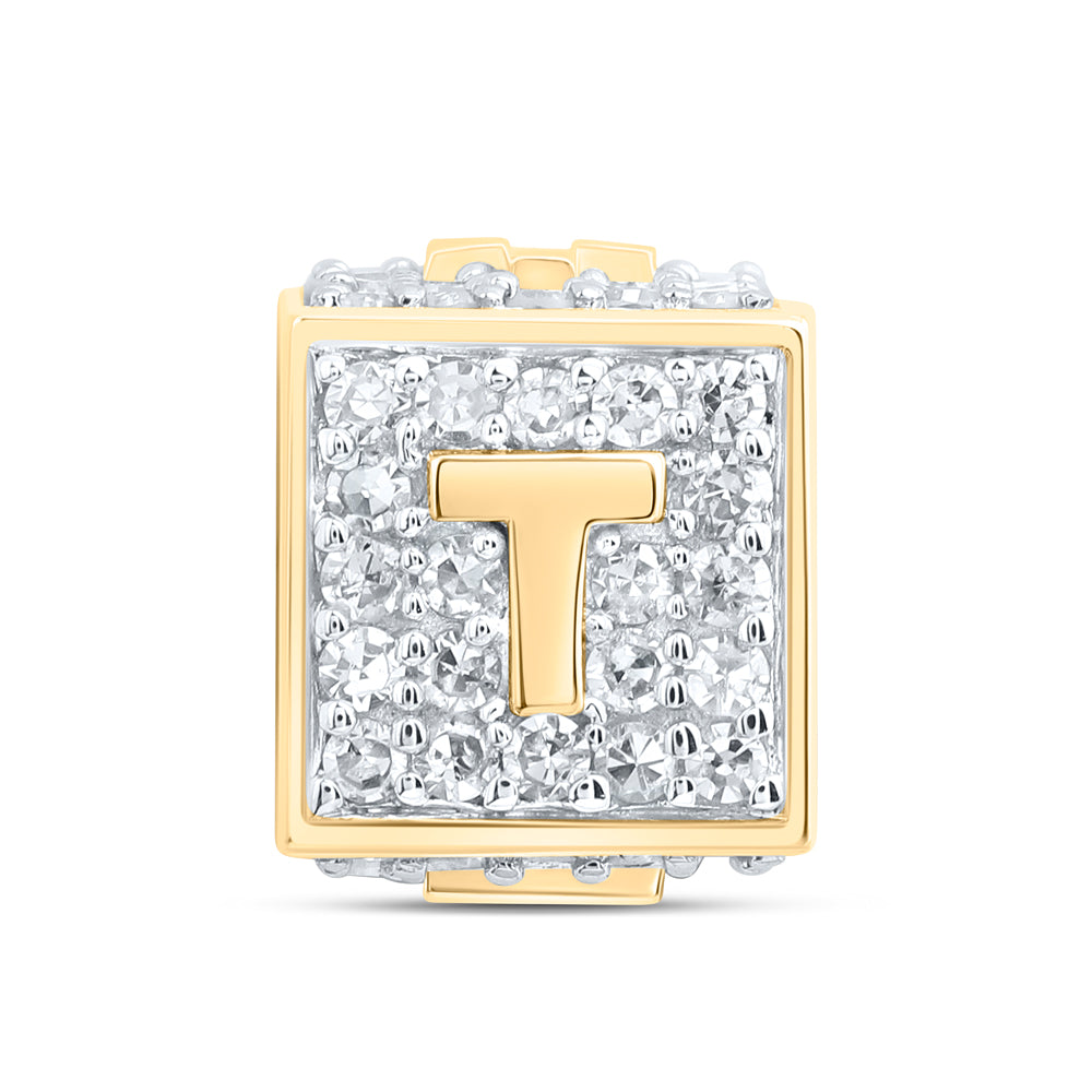10kt Yellow Or White Or Rose Gold Diamond Fashion Initial Bracelet Box