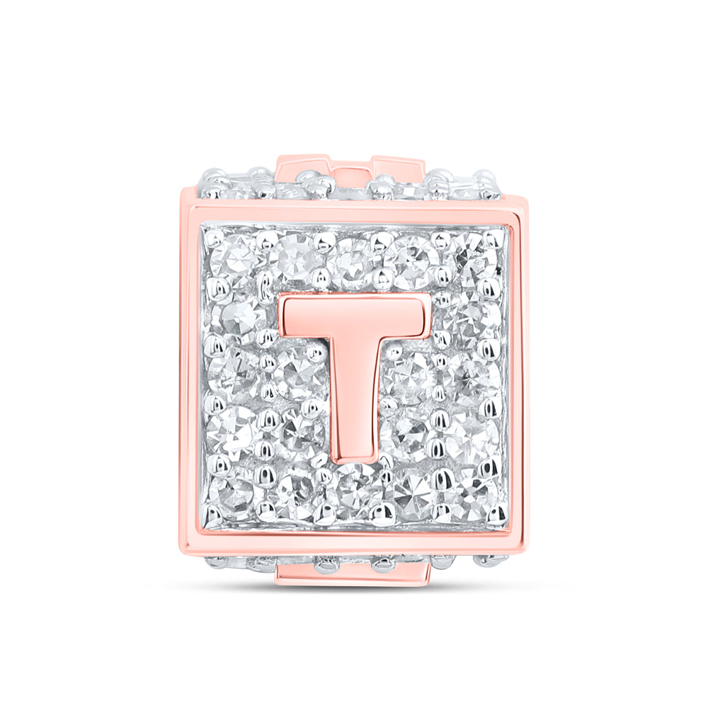 10kt Yellow Or White Or Rose Gold Diamond Fashion Initial Bracelet Box