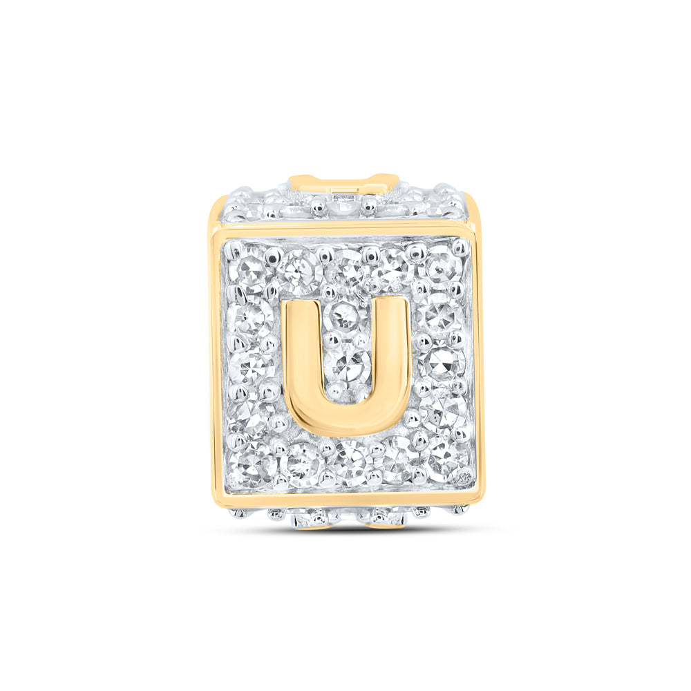 10kt Yellow Or White Or Rose Gold Diamond Fashion Initial Bracelet Box