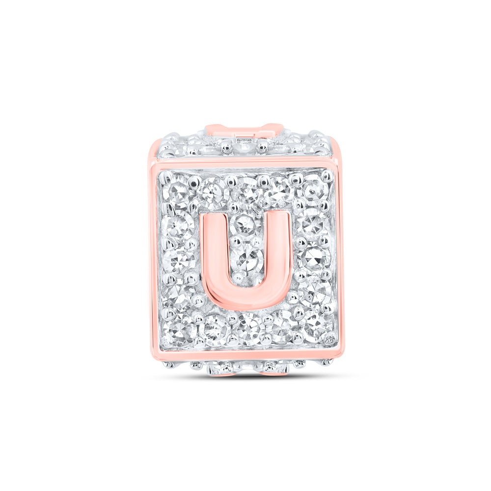 10kt Yellow Or White Or Rose Gold Diamond Fashion Initial Bracelet Box
