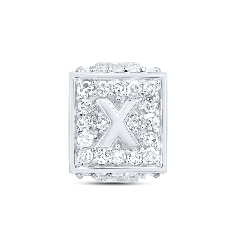 10kt Yellow Or White Or Rose Gold Diamond Fashion Initial Bracelet Box