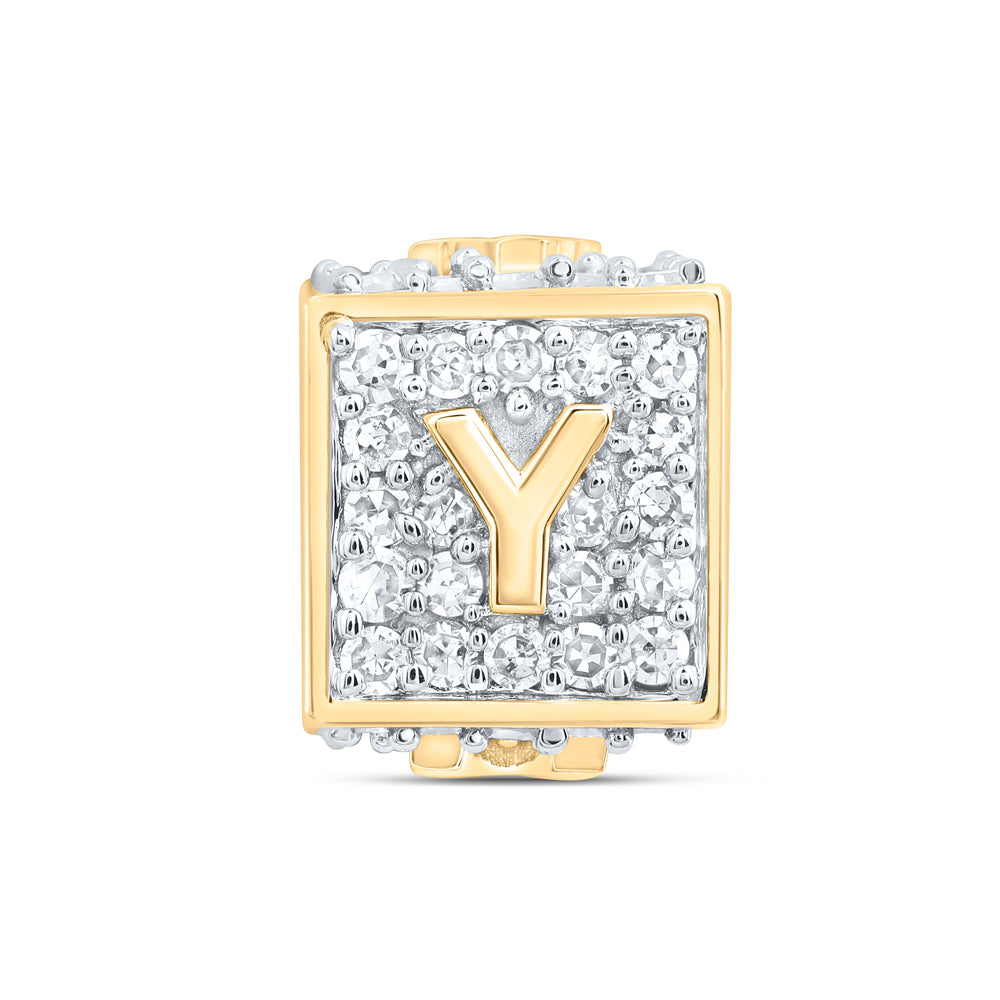 10kt Yellow Or White Or Rose Gold Diamond Fashion Initial Bracelet Box