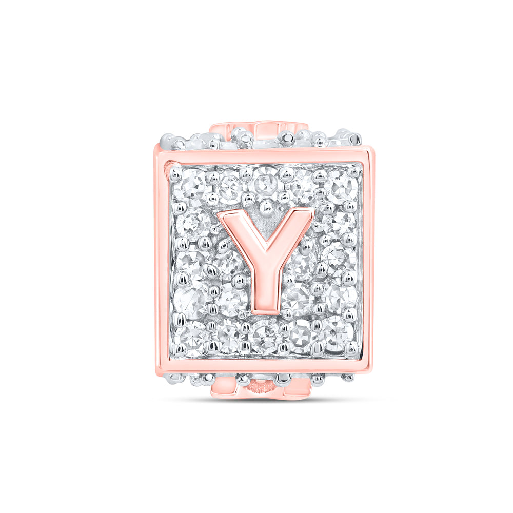 10kt Yellow Or White Or Rose Gold Diamond Fashion Initial Bracelet Box