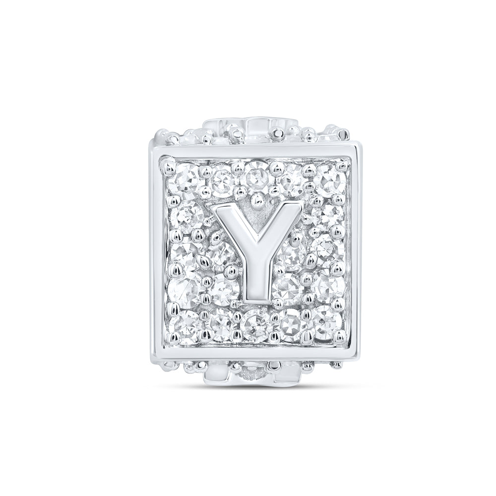 10kt Yellow Or White Or Rose Gold Diamond Fashion Initial Bracelet Box