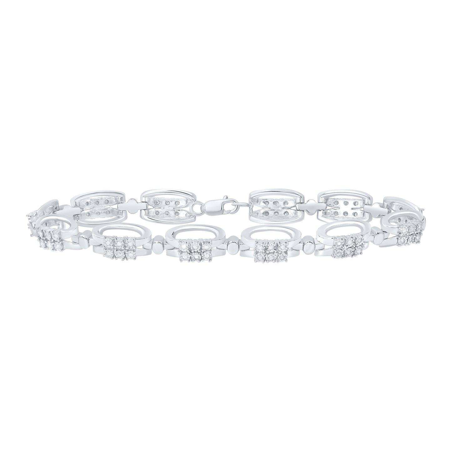 Sterling Silver 1/3 Cttw Diamond Bracelet, Length: 7 Inch