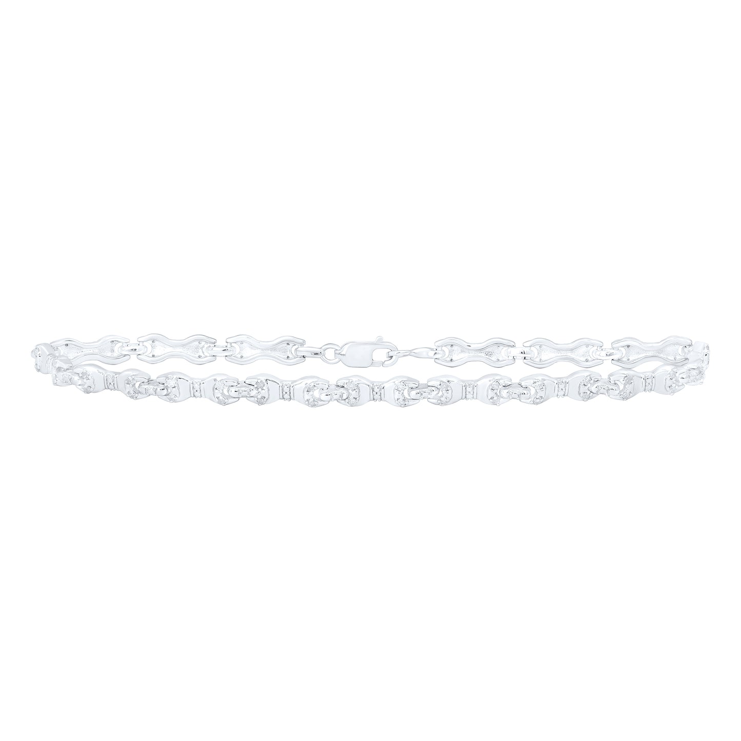 Sterling Silver 1/3 Cttw Diamond Bracelet, Length: 7 Inch