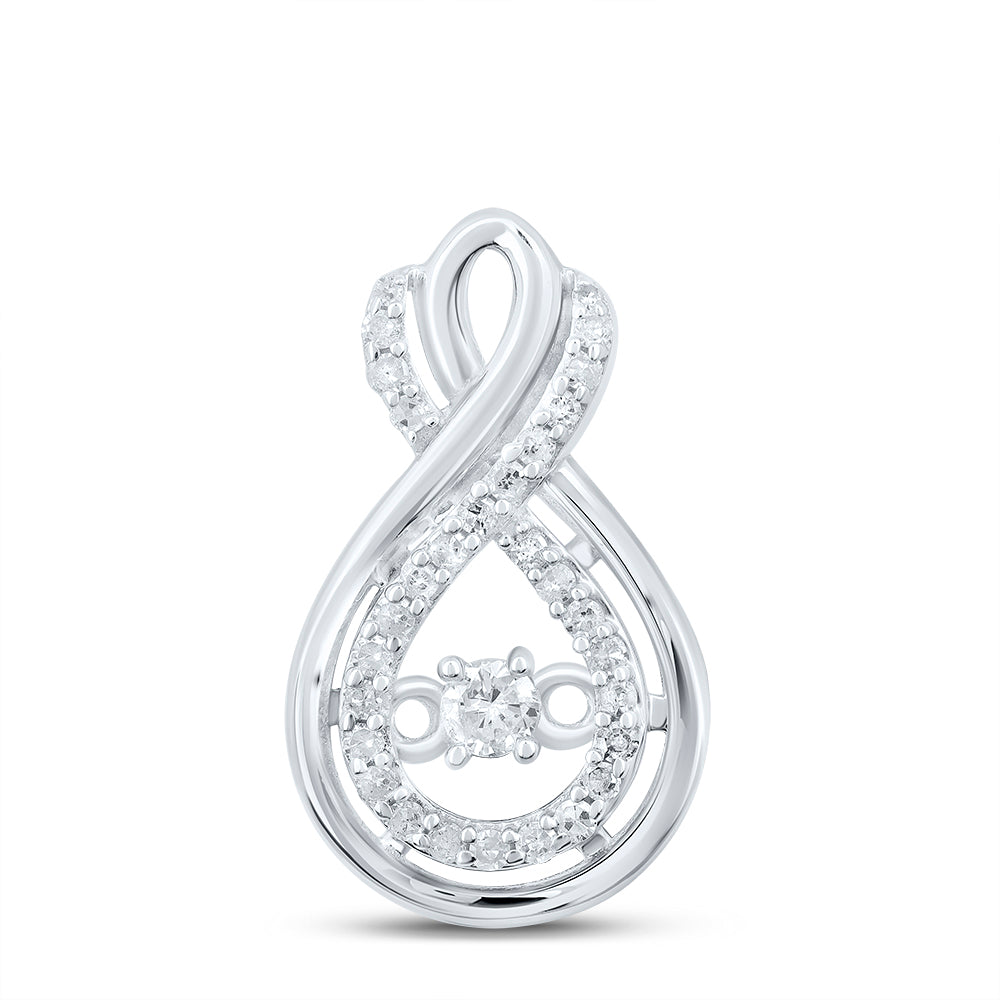 Sterling Silver 1/5 Cttw Diamond Pendant