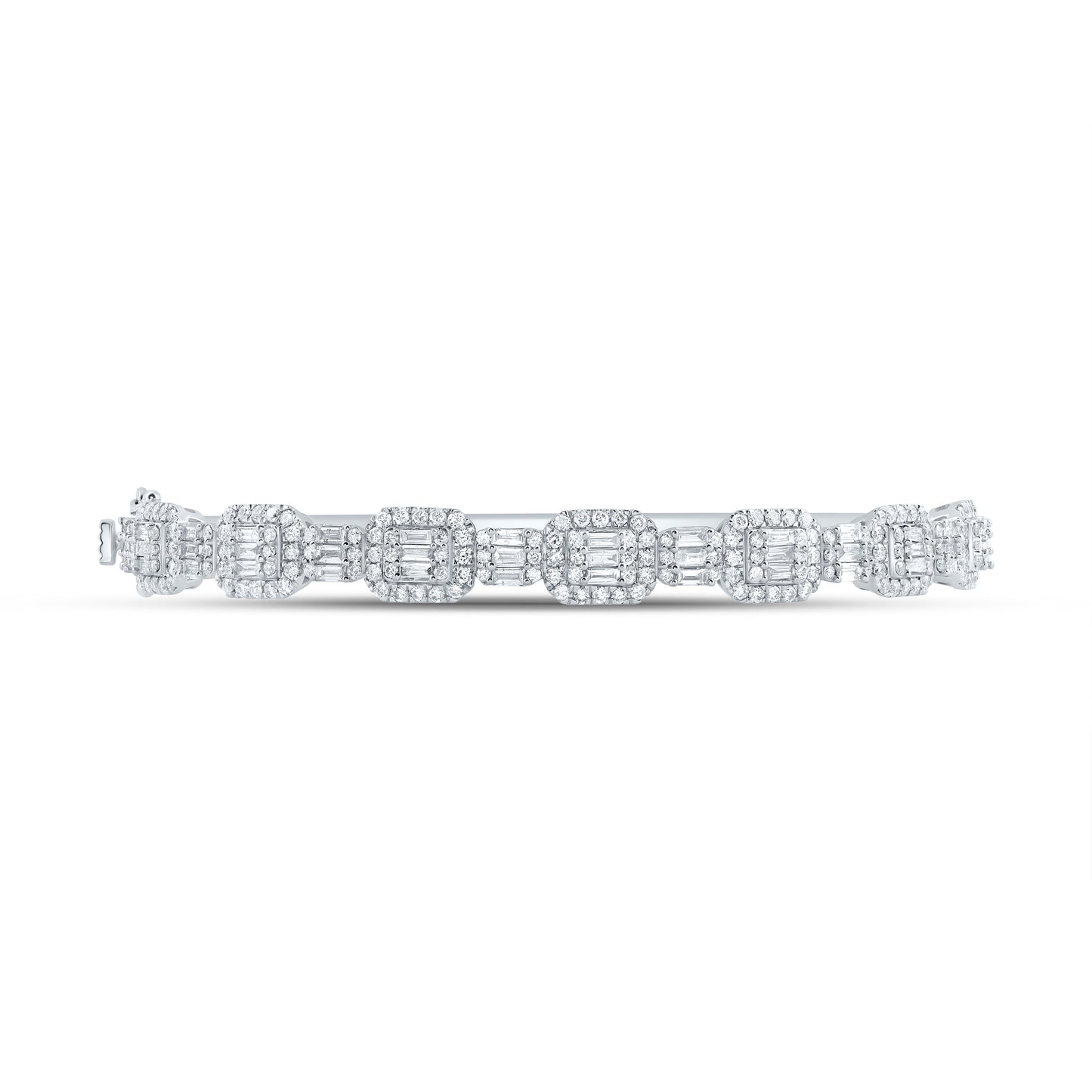 14kt White Gold 2 1/4 Cttw Diamond Ana M Fashion Ladies Bangle (63x51mm)