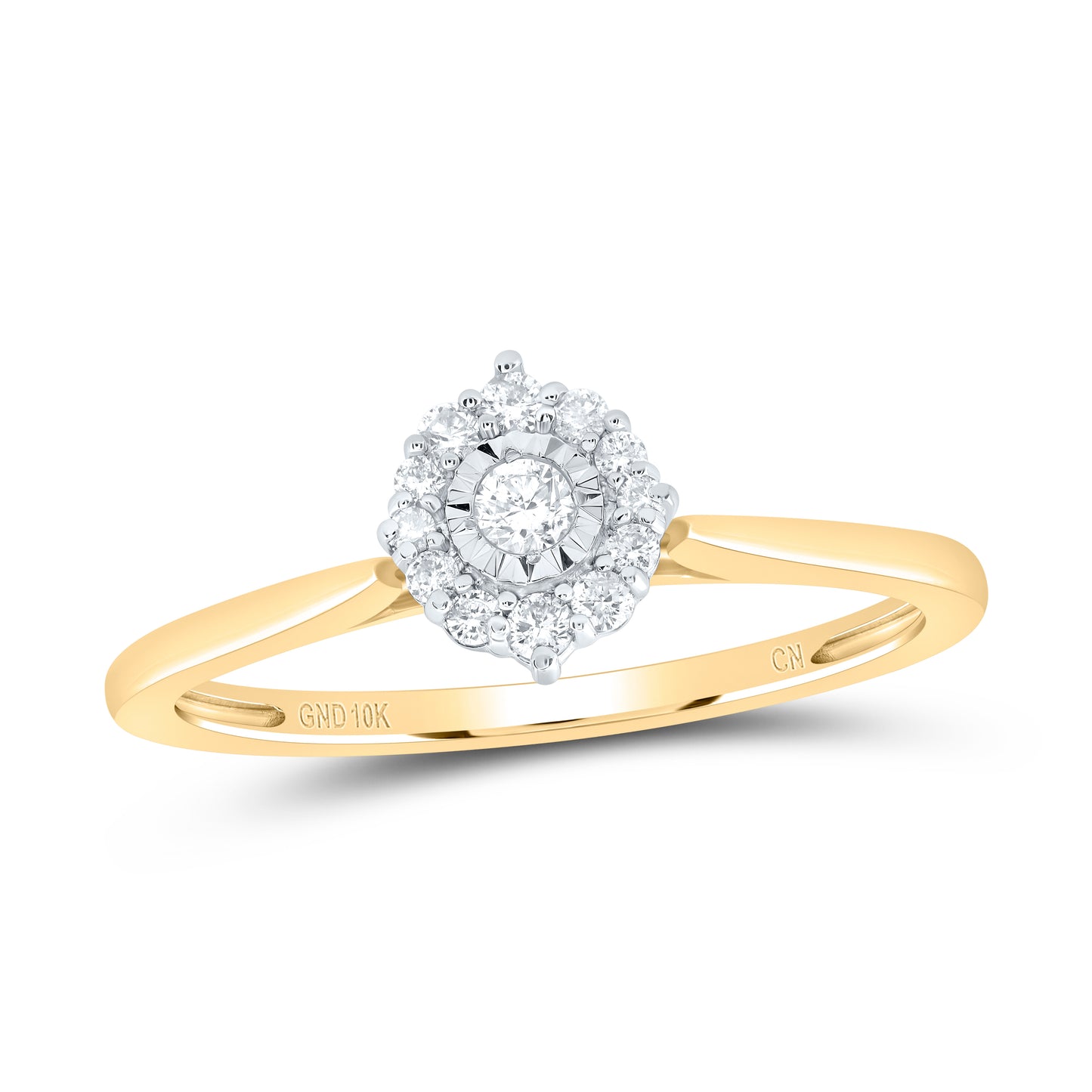 10kt Yellow Gold 1/6 Cttw Diamond Promise Wedding Engagement Anniversary Ring, Women Size: 5-9