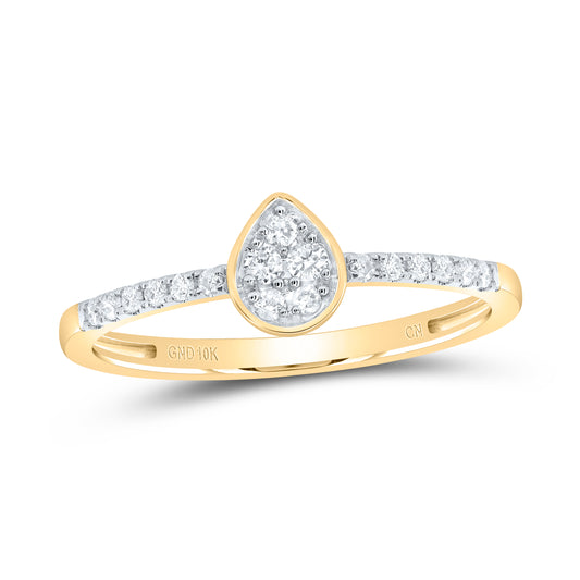 10kt Yellow Gold 1/6 Cttw Diamond Wedding Engagement Anniversary Stackable Band, Women Size: 5-9