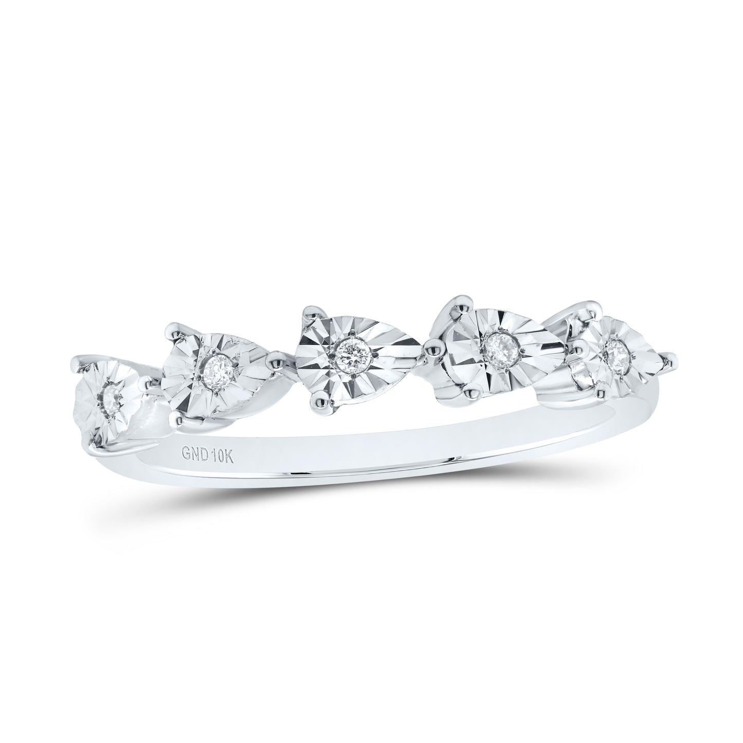 Sterling Silver 1/20 Cttw Natural Diamond Pear Wedding Engagement Anniversary Ring, Women Size: 5-9