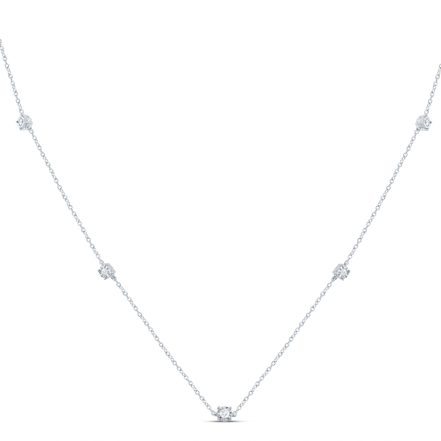 14kt White Gold Diamond Fashion Necklace