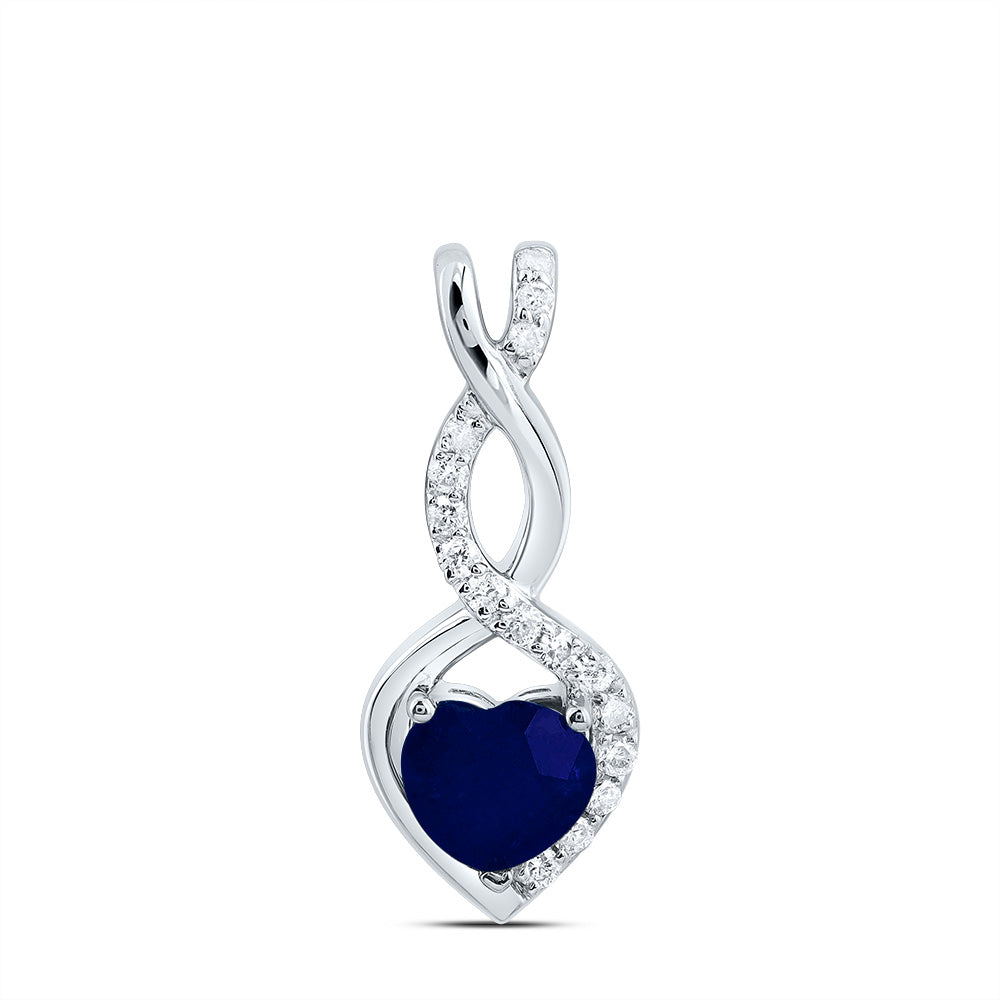 14kt Yellow Or White Or Rose Gold Natural Diamond 5 Mm Heart Natural Gem Pendant
