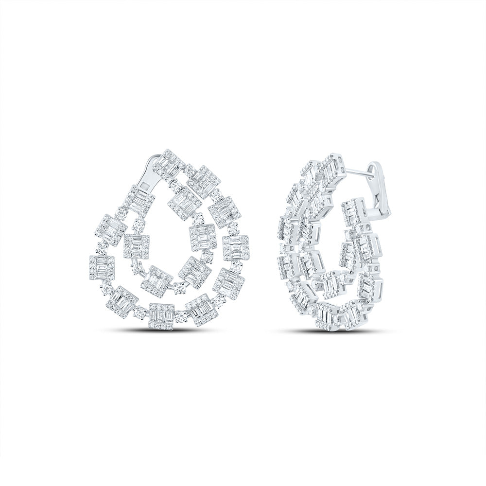 14kt White Gold 5 1/2 Cttw Natural Diamond Ana M Fashion Earring
