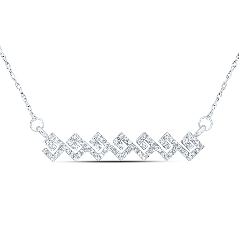 10kt White Gold 1/4 Cttw Natural Diamond 5.50mm Necklace, Length: 18 Inch