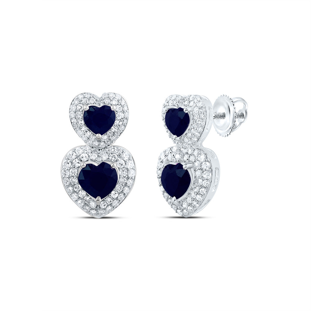 14kt Yellow Or White Or Rose Gold Natural Diamond Hs Natural Gem Fashion Heart Earring