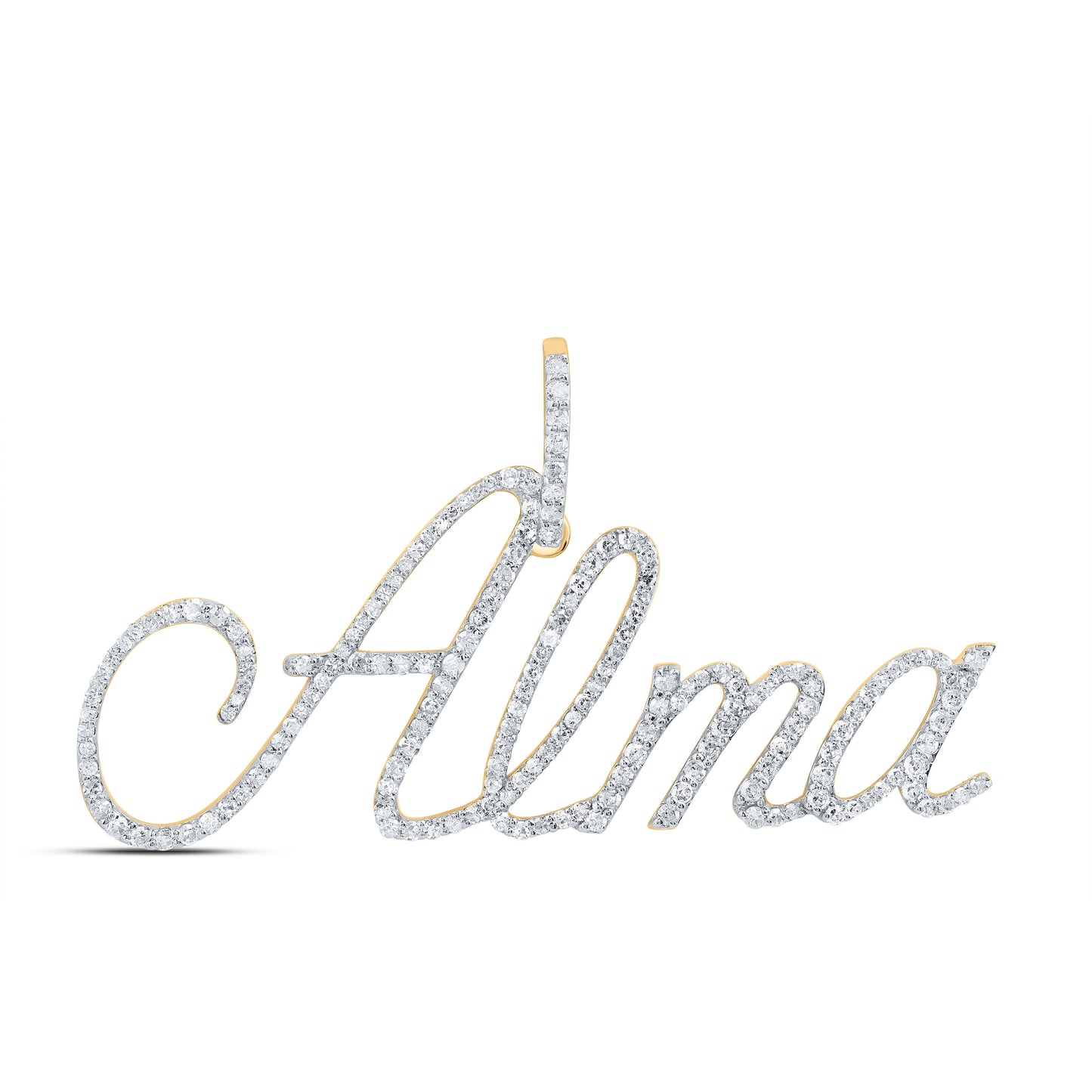 10kt Yellow Gold Natural Diamond Pendant
