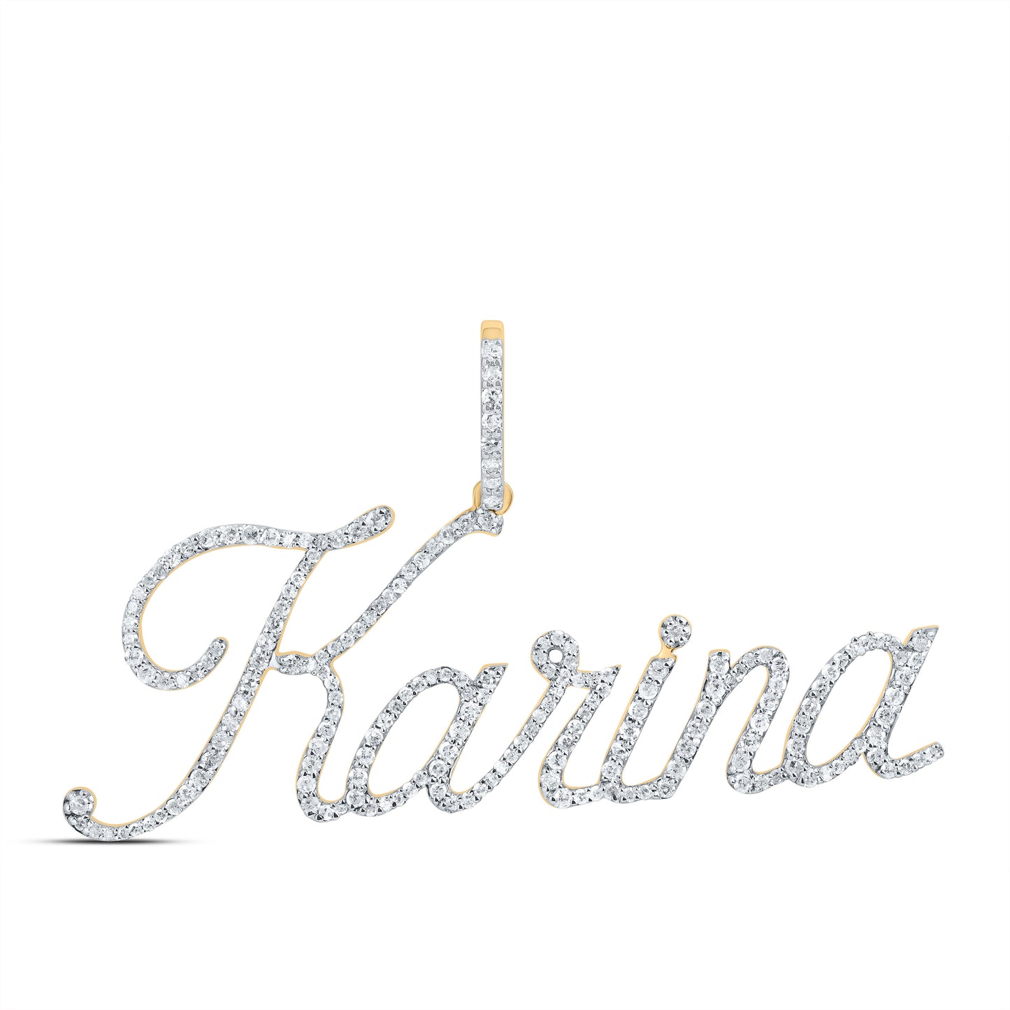 10kt Yellow Gold Natural Diamond Pendant