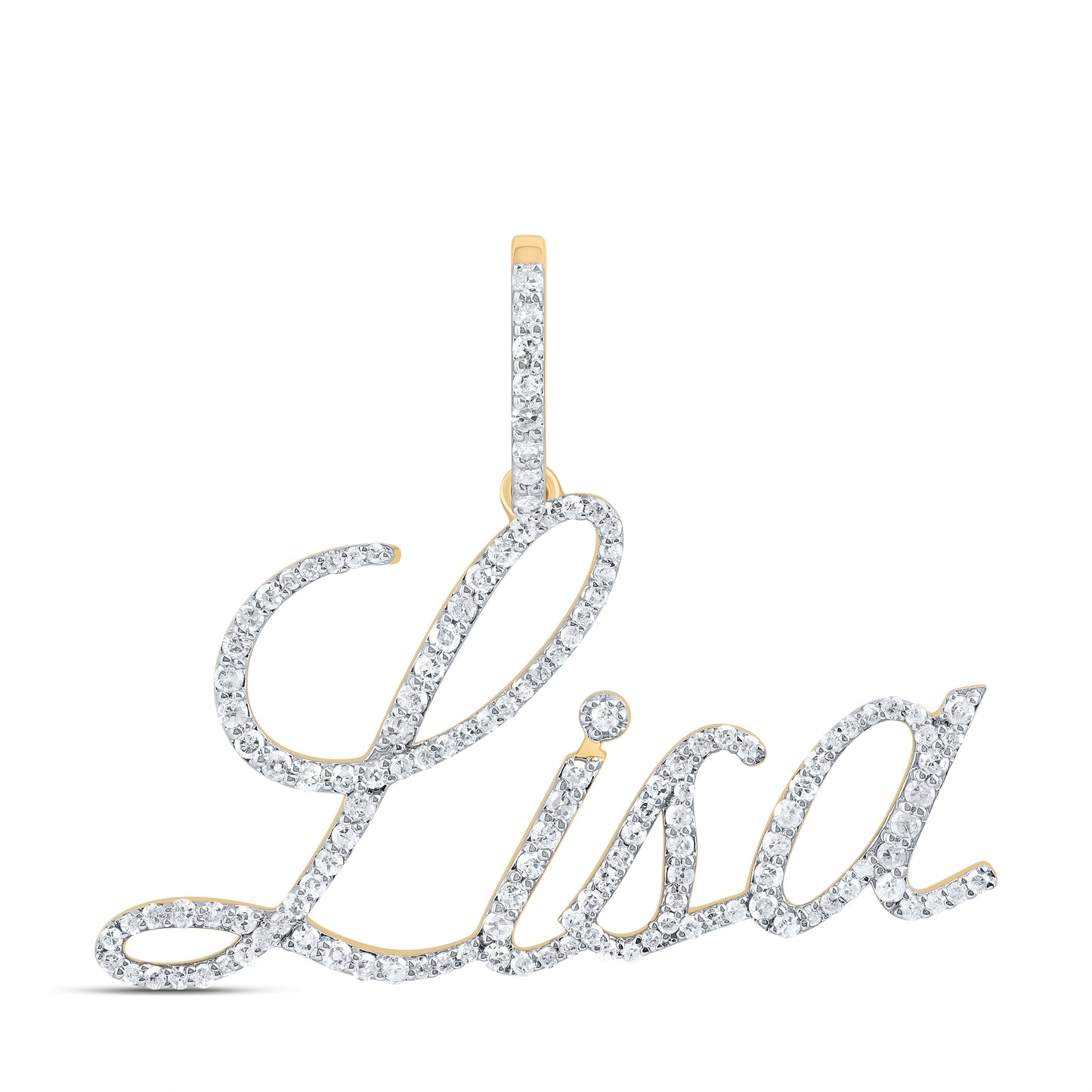 10kt Yellow Gold Natural Diamond Pendant