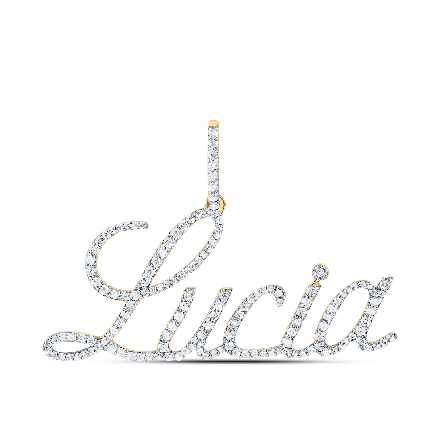 10kt Yellow Gold Natural Diamond Pendant