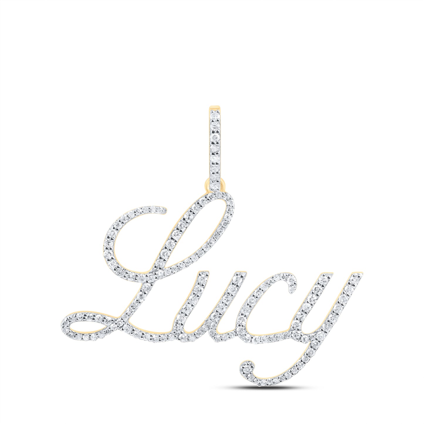 10kt Yellow Gold Natural Diamond Pendant