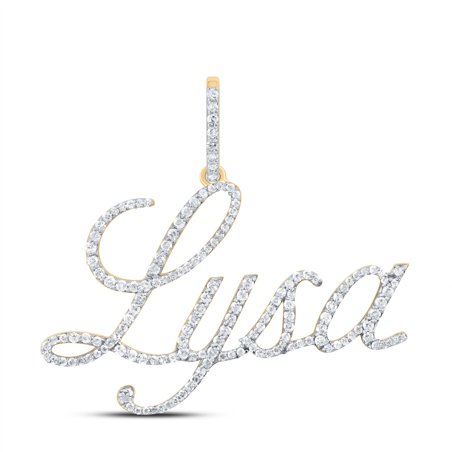 10kt Yellow Gold Natural Diamond Pendant