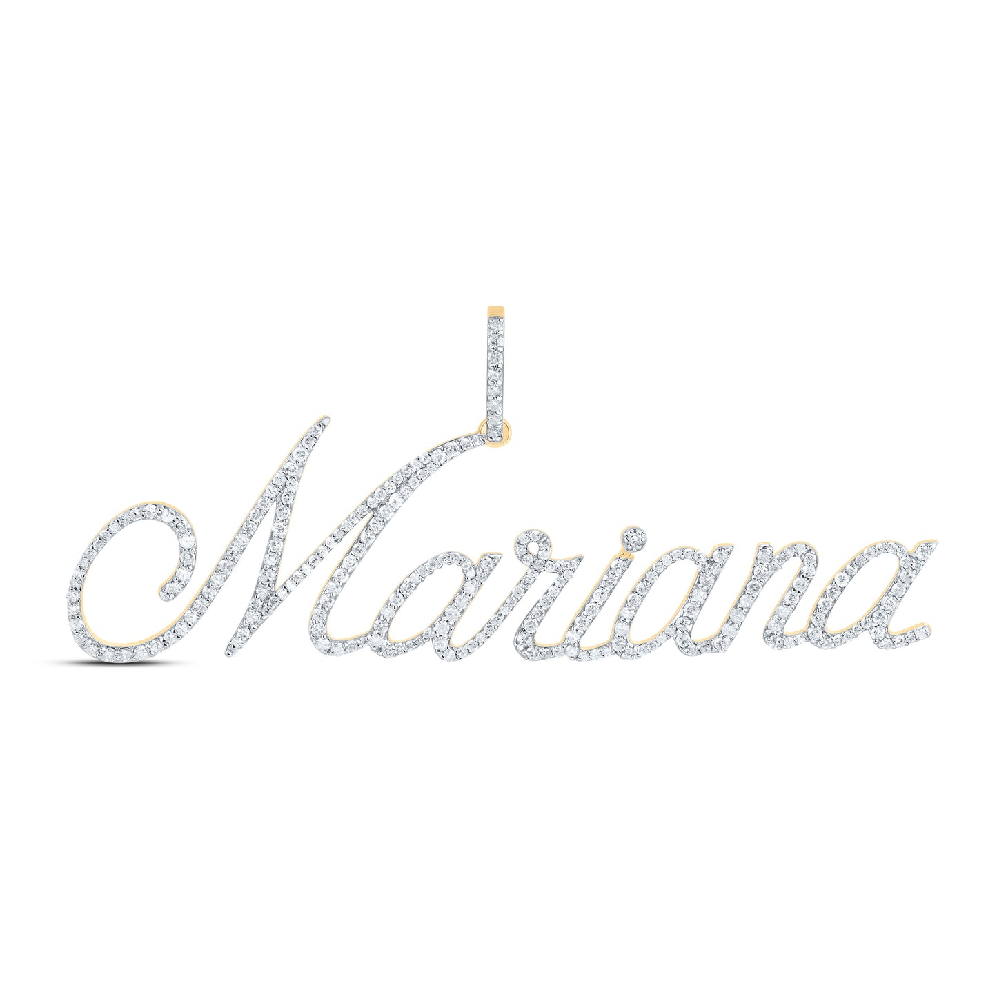 10kt Yellow Gold Natural Diamond Pendant