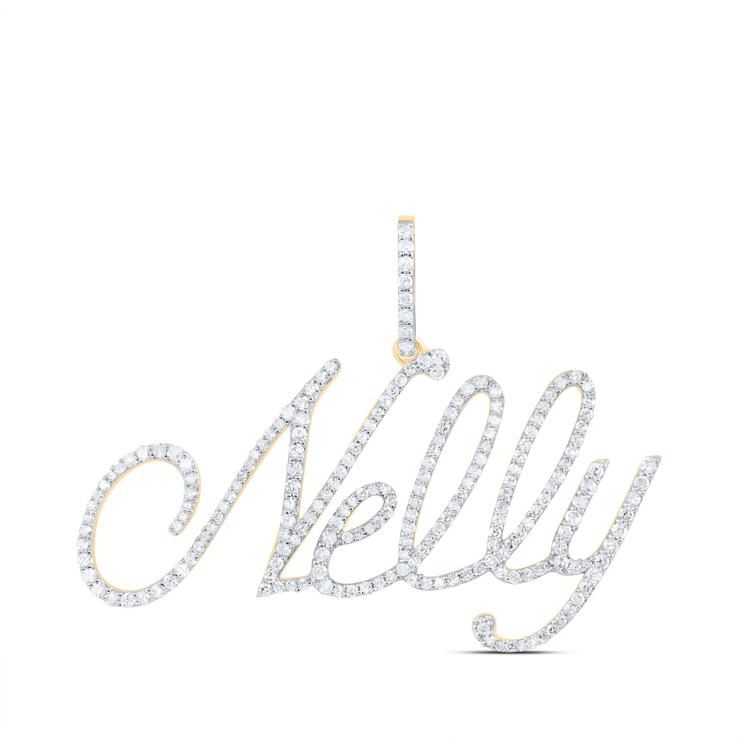 10kt Yellow Gold Natural Diamond Pendant