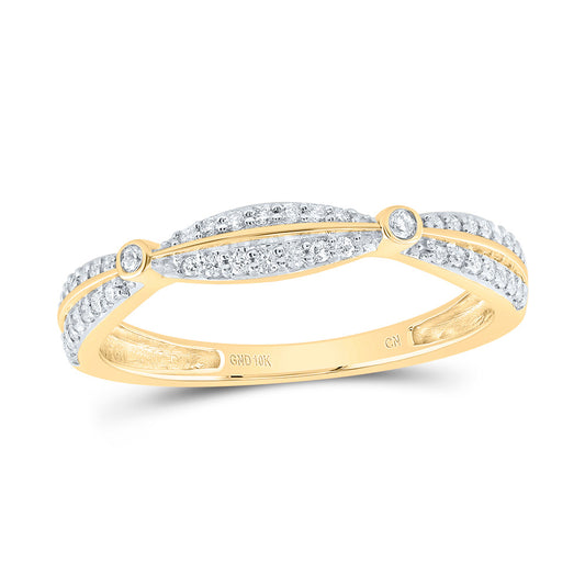 10kt Yellow Gold 1/5 Cttw Natural Diamond Bridal Wedding Engagement Anniversary Ring, Women Size: 5-9
