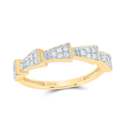 10kt Yellow Gold 1/5 Cttw Natural Diamond Bridal Wedding Engagement Anniversary Ring, Women Size: 5-9