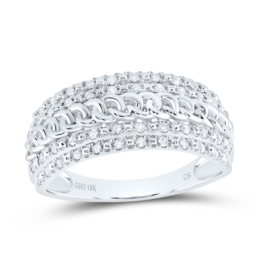 10kt White Gold 1/5 Cttw Natural Diamond Bridal Wedding Engagement Anniversary Ring, Women Size: 5-9