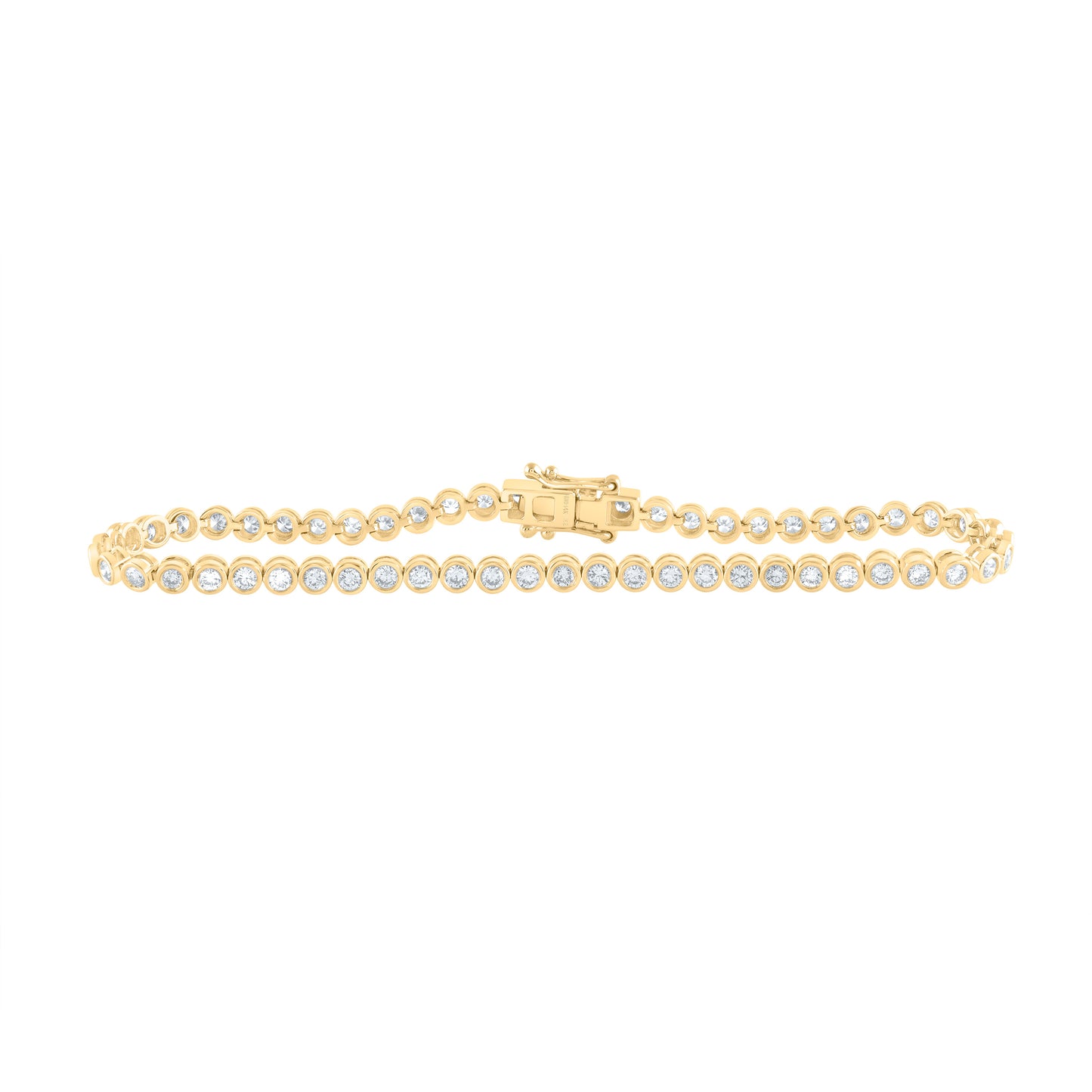 14kt Yellow Gold 2 Cttw- Natural Diamond Fashion Bracelet, Length: 7 Inch