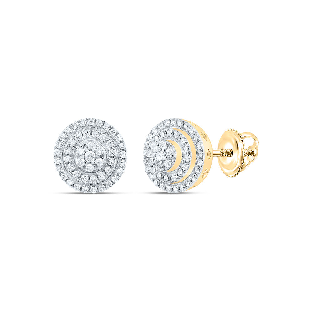10kt Yellow Gold 1/4 Cttw Natural Diamond Round Stud Earring