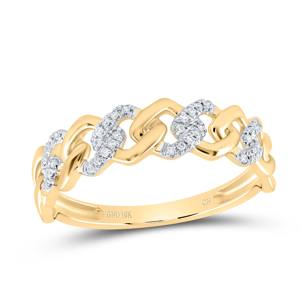 10kt Yellow Gold His & Hers 1/2 Cttw Natural Diamond Cuban Fashion Bridal Wedding Ring Band Set, Women Size: 5-9, Men Size: 8-12