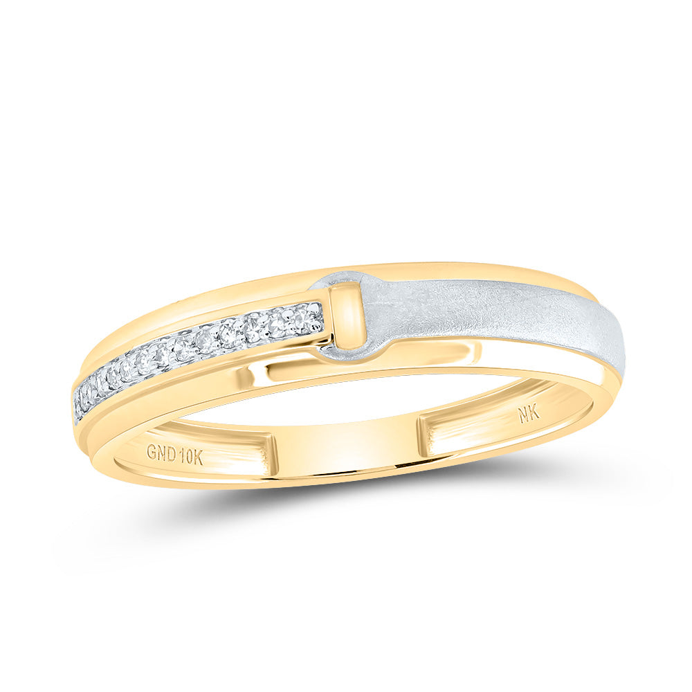 10kt Yellow Gold His & Hers 1/4 Cttw Diamond Pear Bridal Wedding Ring Band Set, Women Size: 5-9, Men Size: 8-12