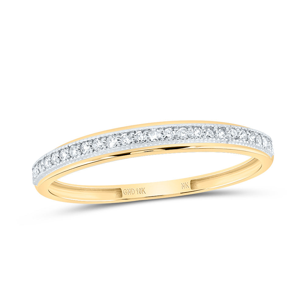 10kt Yellow Gold His & Hers 1/2 Cttw Diamond Cushion Bridal Wedding Ring Band Set, Women Size: 5-9, Men Size: 8-12