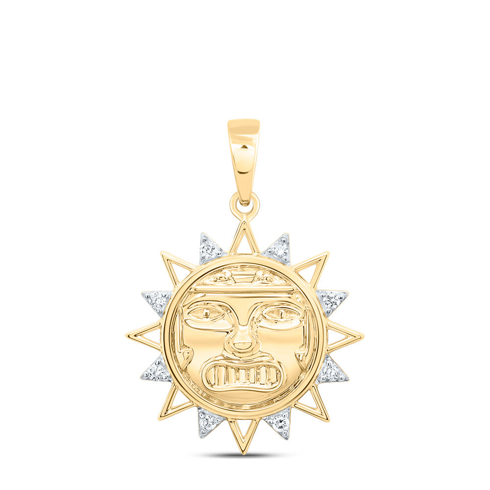 10kt Yellow Gold 1/12 Cttw Diamond Pendant