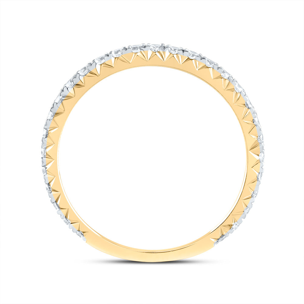 14kt Yellow Gold 1/2 Cttw Diamond Ana M Fashion Cnc Wedding Engagement Anniversary Band, Women Size: 5-9