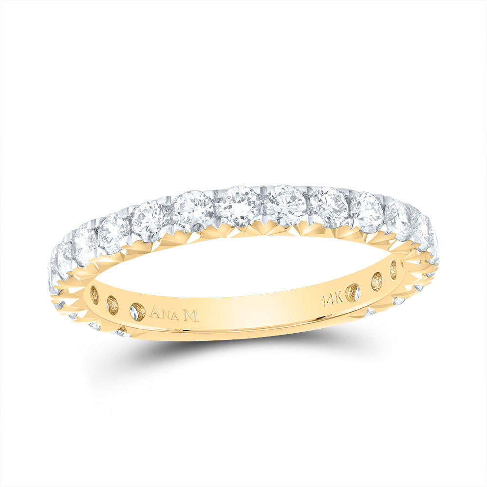 14kt Yellow Gold 1 Cttw Diamond Ana M Fashion Cnc Wedding Engagement Anniversary Band, Women Size: 5-9