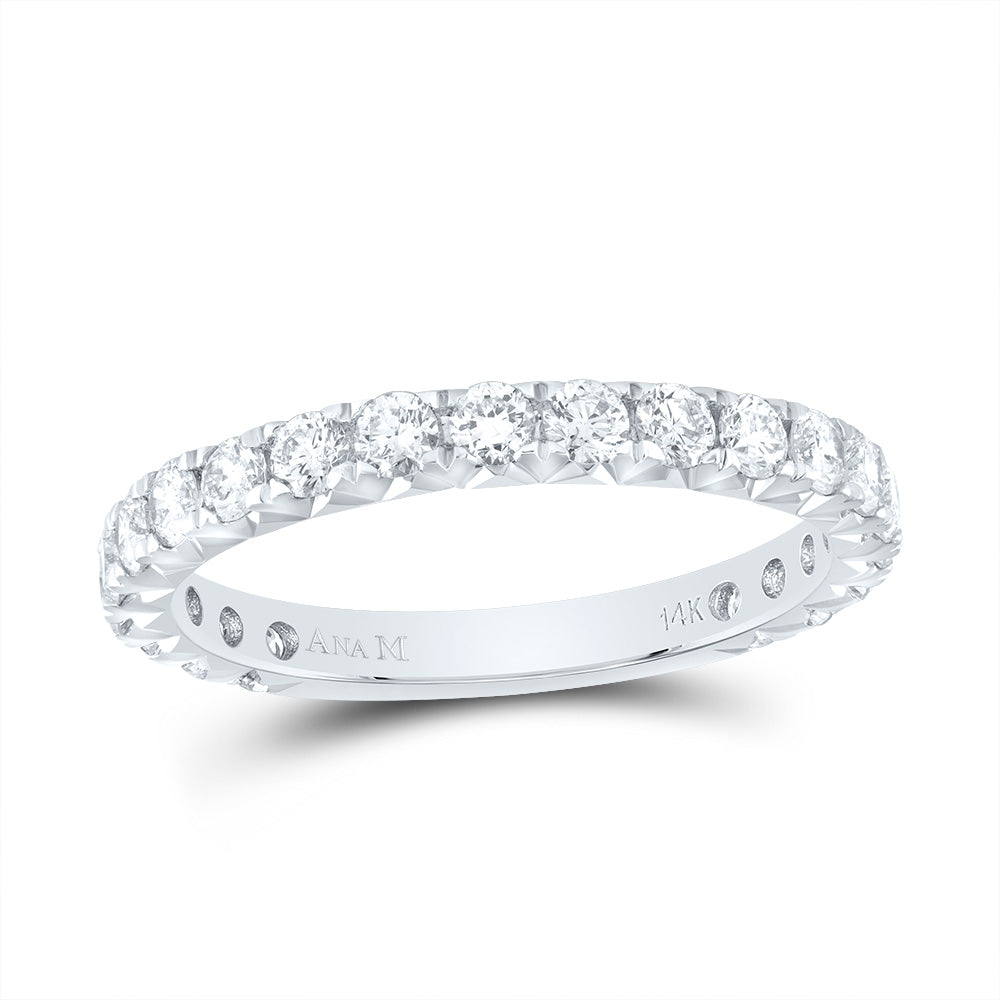 14kt White Gold 1 Cttw Diamond Ana M Fashion Cnc Wedding Engagement Anniversary Band, Women Size: 5-9