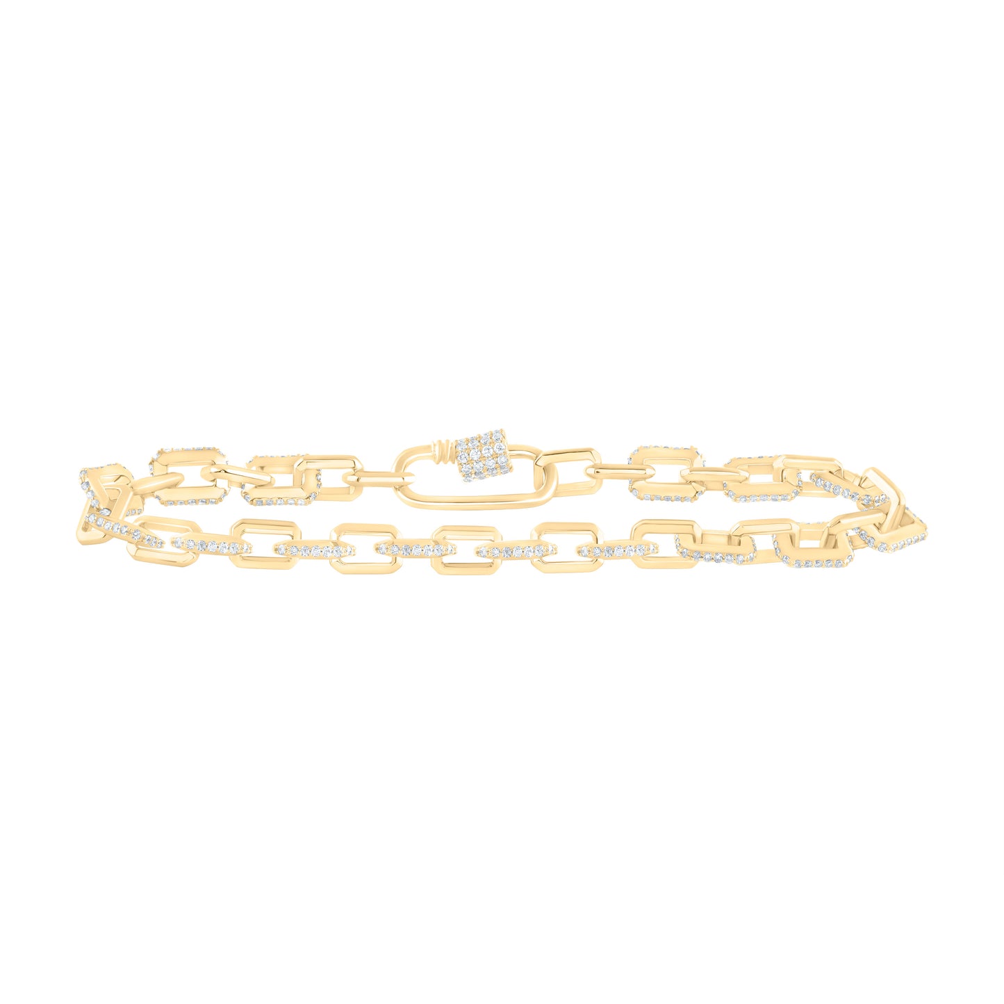 14kt Yellow Gold 1 1/3 Cttw Diamond Ana M Fashion Bracelet, Length: 7 Inch