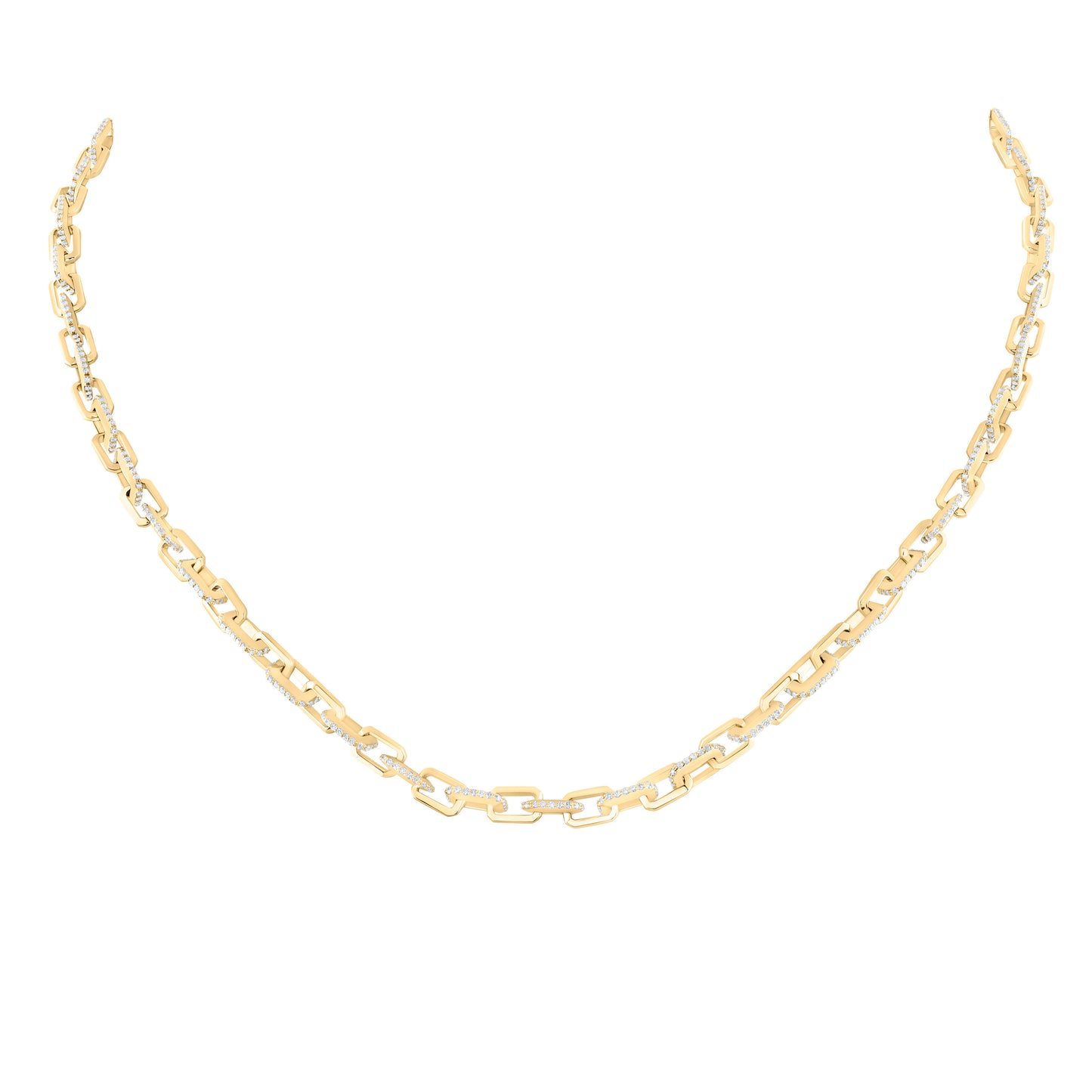 14kt Yellow Gold 3 1/3 Cttw Diamond Ana M Fashion Necklace, Length: 18 Inch